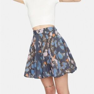 NWT Free People Sway My Way Mini Skirt Dark Combo